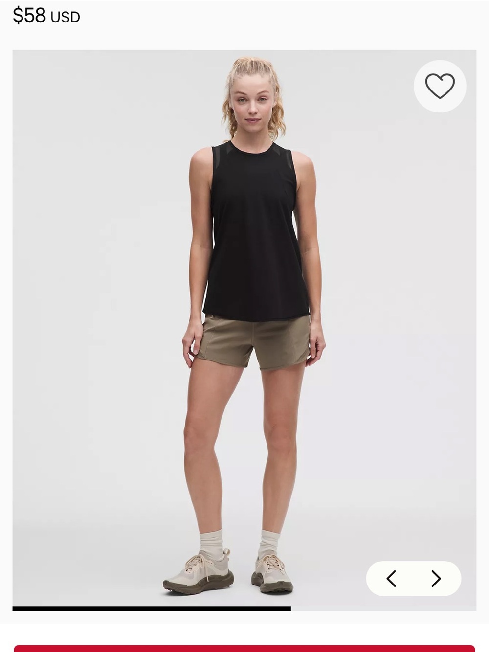 lululemon athletica Black Sleeveless Crew Tank